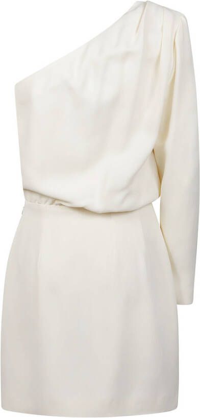 Federica Tosi One-Shoulder Mini Dress Wit Dames