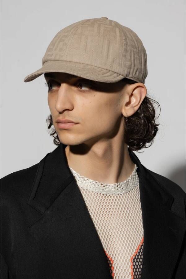 Fendi Baseballpet Beige Heren