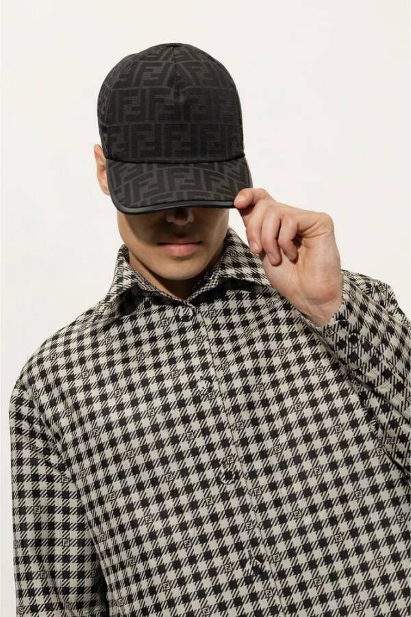 Fendi Baseballpet Zwart Heren