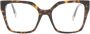 Fendi Bruin Havana Optisch Montuur Stijlvol Must-Have Brown Dames - Thumbnail 2