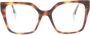 Fendi Bruin Havana Optisch Montuur veelzijdige stijl Brown Dames - Thumbnail 2