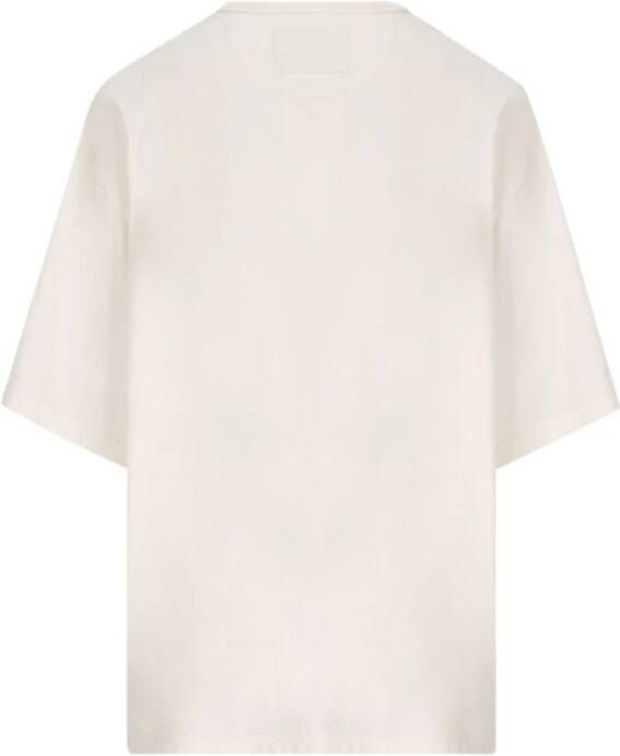 Fendi Katoenen T-Shirt met Logo Wit Dames