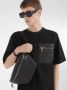 Fendi Luxe Zwarte T-shirt met FF Stofinzet Zwart Heren - Thumbnail 3