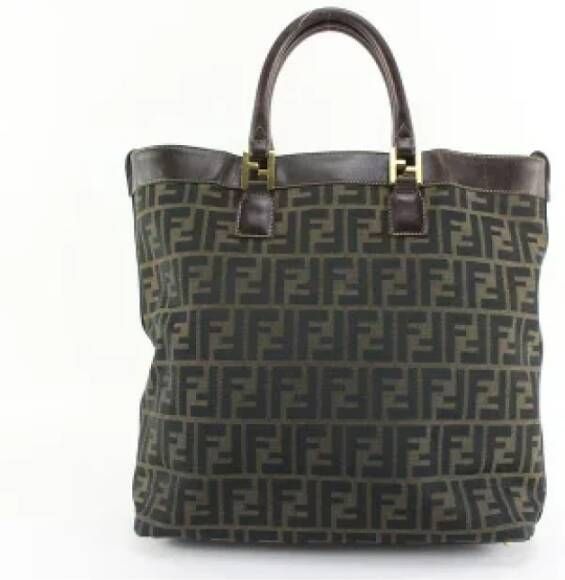 Fendi Vintage Pre-owned Canvas fendi-bags Grijs Dames