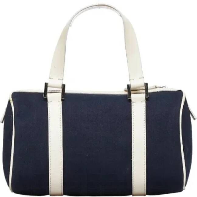 Fendi Vintage Pre-owned Canvas handbags Blauw Dames
