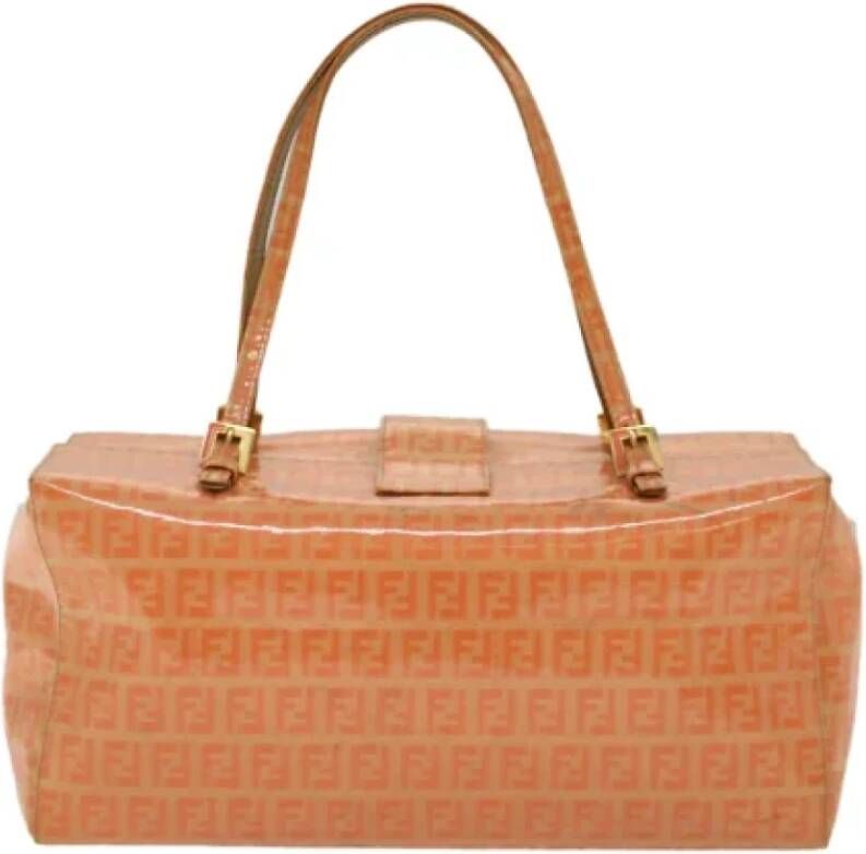 Fendi Vintage Pre-owned Canvas handbags Orange Dames