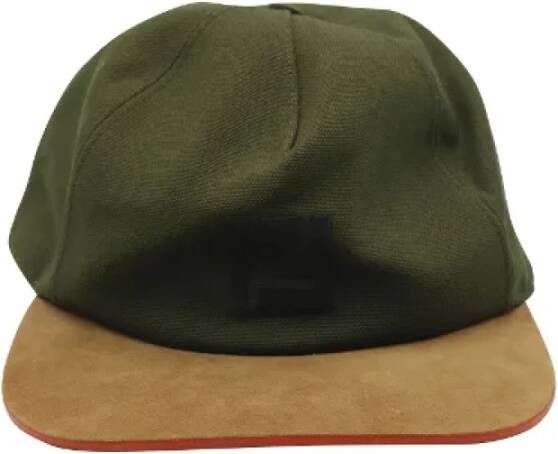 Fendi Vintage Pre-owned Cotton hats Groen Unisex