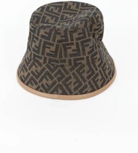 Fendi Vintage Pre-owned Fabric hats Brown Dames