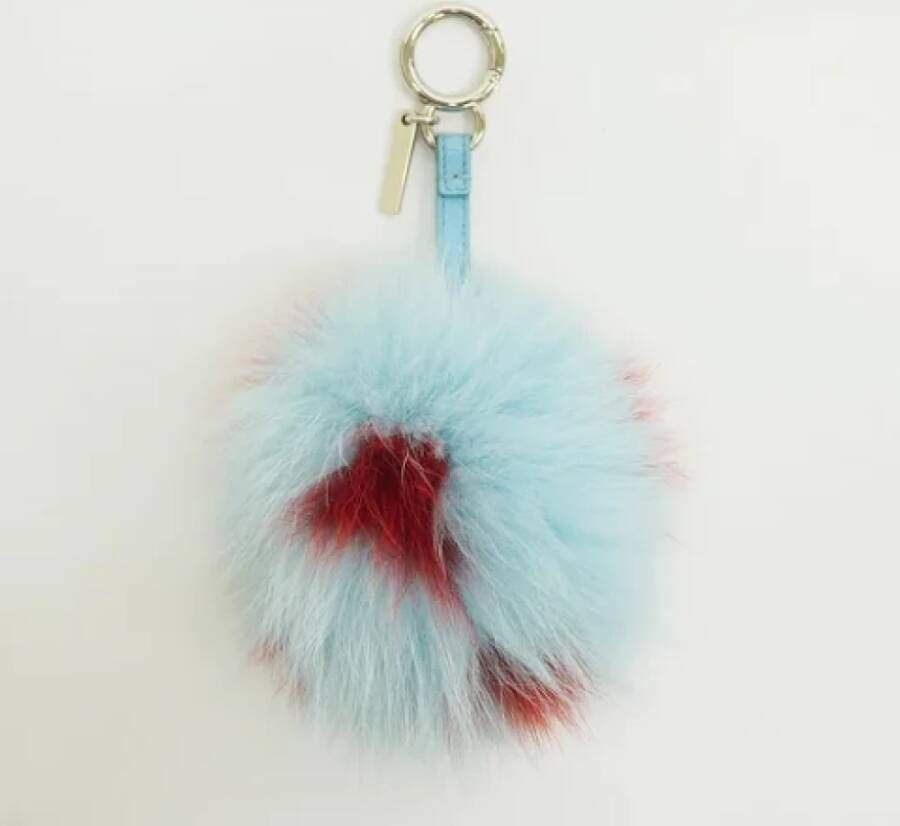 Fendi Vintage Pre-owned Fur key-holders Blauw Dames