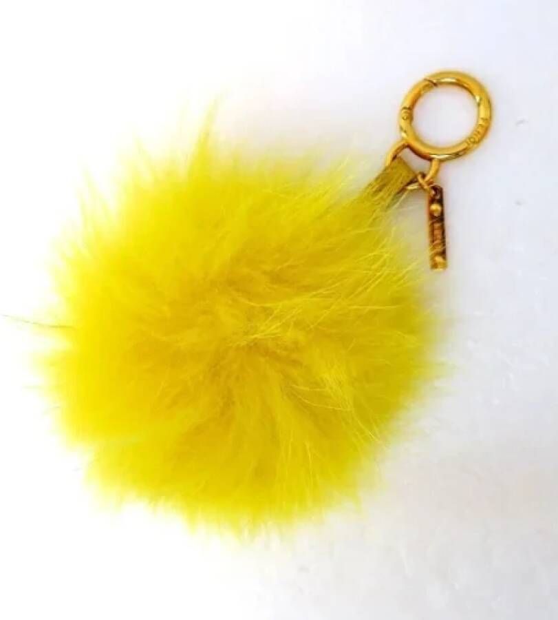 Fendi Vintage Pre-owned Fur key-holders Geel Dames