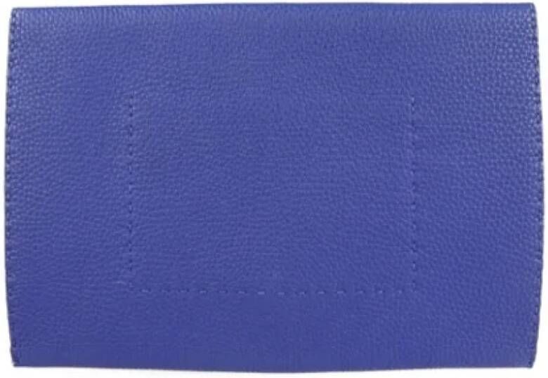 Fendi Vintage Pre-owned Leather clutches Blauw Dames