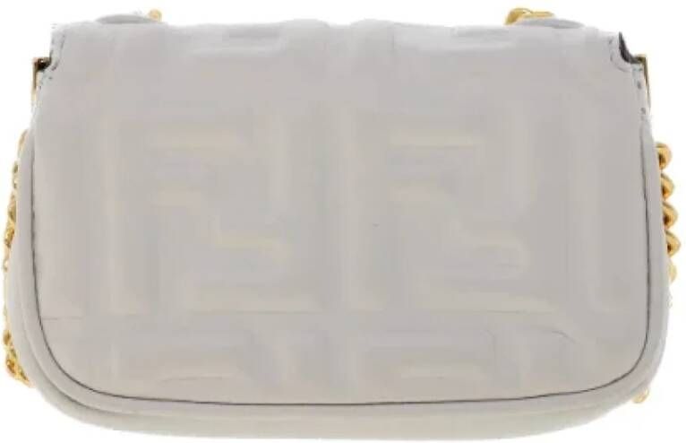 Fendi Vintage Pre-owned Leather fendi-bags Wit Dames