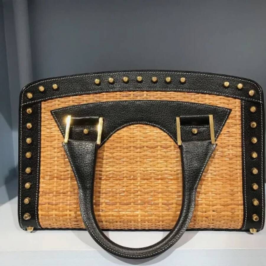 Fendi Vintage Pre-owned Leather handbags Beige Dames