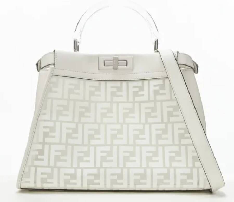 Fendi Vintage Pre-owned Leather handbags White Dames