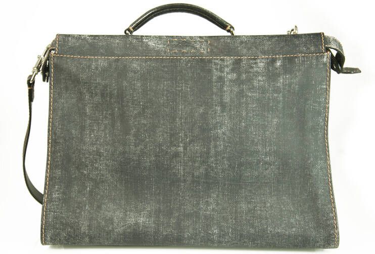 Fendi Vintage Preated Peekaboo Tote extra grote handtas Grijs Dames