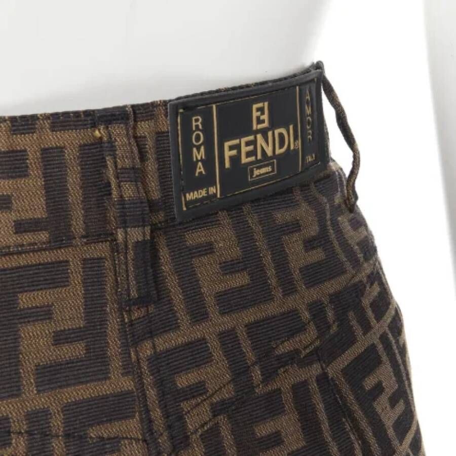Fendi Vintage Pre-owned Polyester bottoms Brown Dames