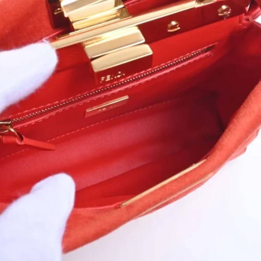 Fendi Vintage Pre-owned Suede fendi-bags Red Dames