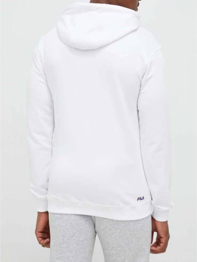 Fila Praktische en stijlvolle hoodie met logo print Wit Unisex