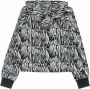 Fila Korte lichtgewicht sweatshirt met capuchon Breza over de gedrukte afgebroken hoody Zwart Dames - Thumbnail 2