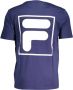 Fila Klassiek Logo Print Katoenen T-shirt Blue Heren - Thumbnail 2