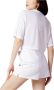 Fila Elegant wit logo T-shirt brede hals White Dames - Thumbnail 4