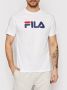 Fila Zachte katoenen T-shirt met klassieke ronde hals Wit Heren - Thumbnail 5