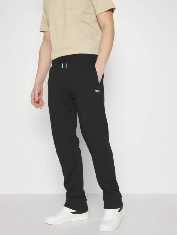 Fila Zwarte Katoenen Broek Zwart Heren