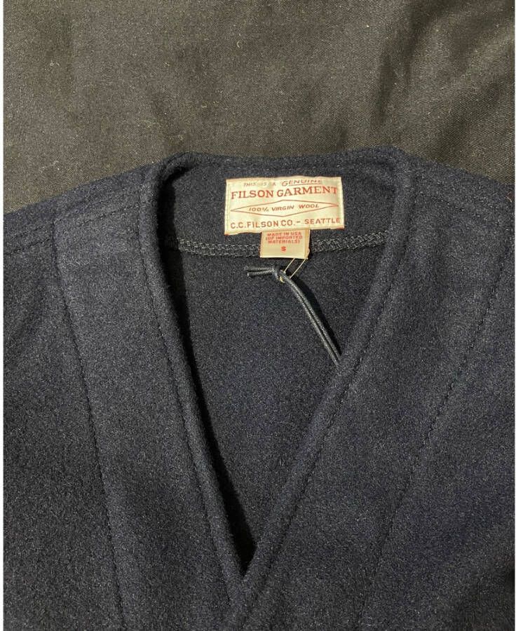 Filson Mackinaw Wool Vest Dark Navy XL Blauw Heren