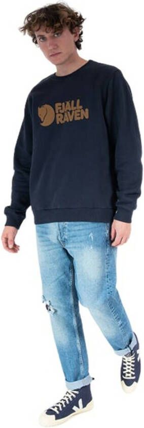 Fjällräven Logo Sweater M F84142 555 Blauw Heren