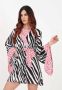 F**k Damescape met Bloemenrand Multicolor Dames - Thumbnail 2