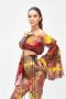 F**k Stijlvolle Crop Top Multicolor Dames - Thumbnail 1