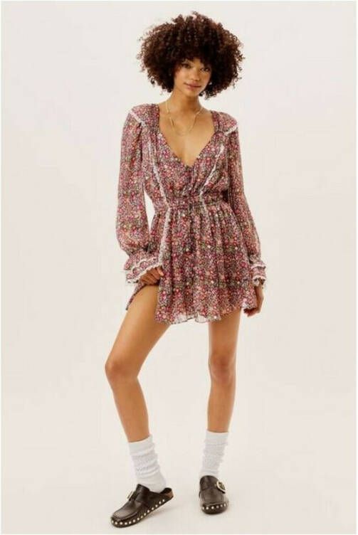 For Love & Lemons mini-jurk Rood Dames