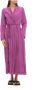 Forte Stijlvolle Gekreukte Maxi Jurk in Roze Pink Dames - Thumbnail 2