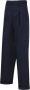 Forte Elegante Donkerblauwe Broek met Klassieke Pasvorm en Plooien Blue Dames - Thumbnail 3