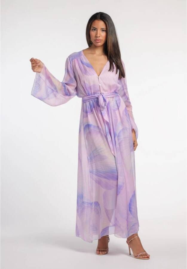 Forte Wrap Dresses Paars Dames