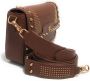 Fracomina Bruine Eco Leren Schoudertas met Studs Bruin Dames - Thumbnail 4