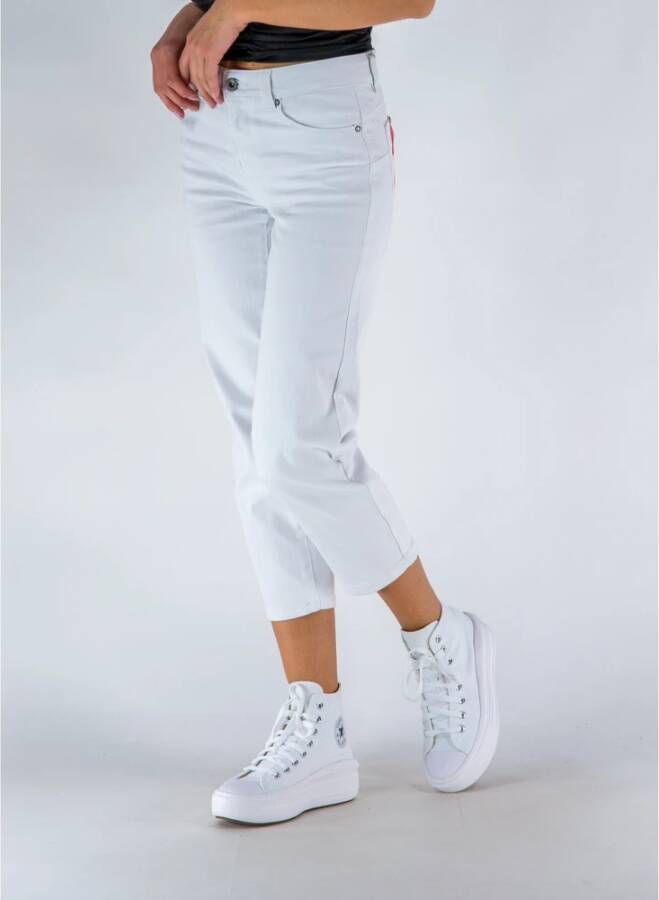 Fracomina Cropped Jeans Wit Dames