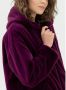 Fracomina Gemiddelde jas in echo -vacht met kap Purple Dames - Thumbnail 2