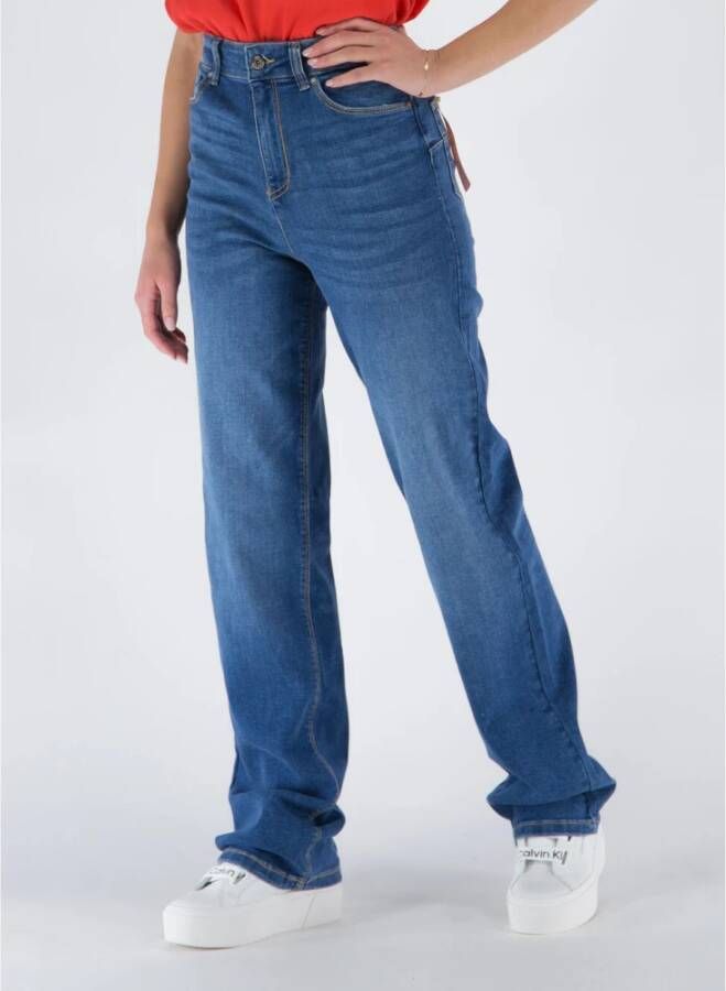 Fracomina Straight Jeans Blauw Dames