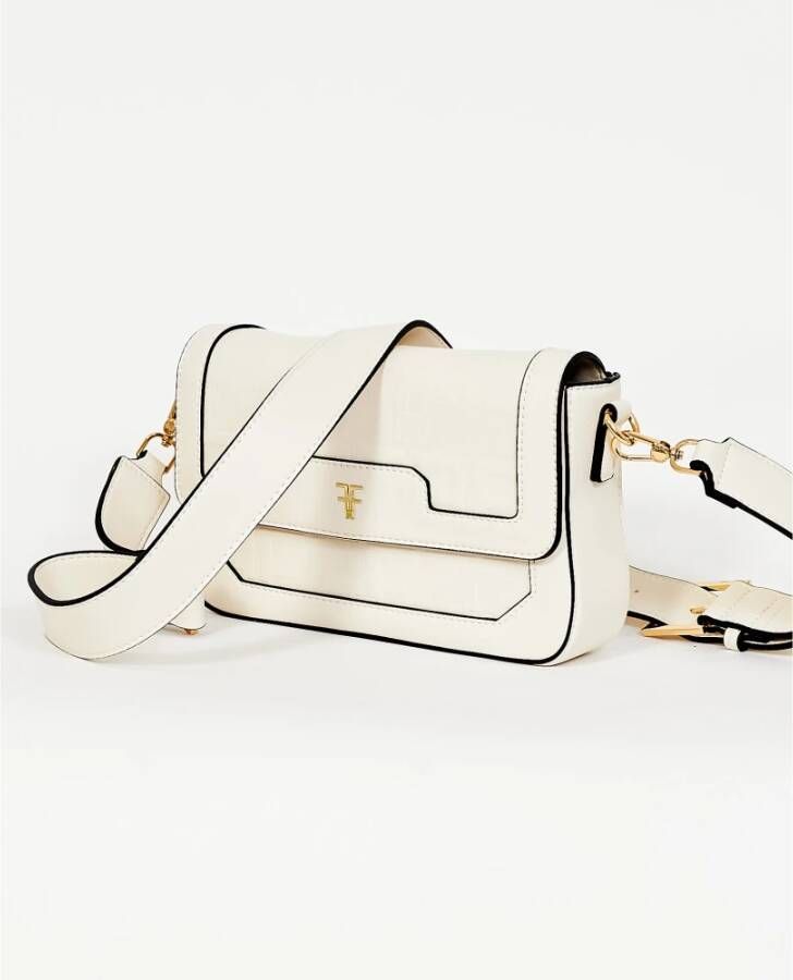 Fracomina Witte Baguette Stijl Tas met Metalen Details Wit Dames