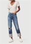 Frame Jeans de nieuwe rechte rauwe grote manchet Blauw Dames - Thumbnail 2