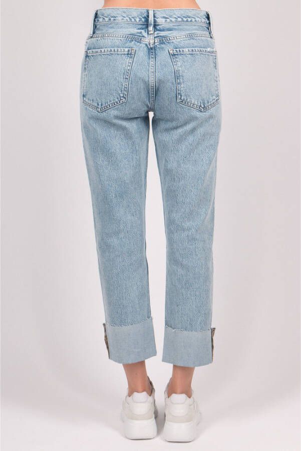 Frame Lprwc385 Le Piper Wide Cuff Jeans Rclk Blauw Dames