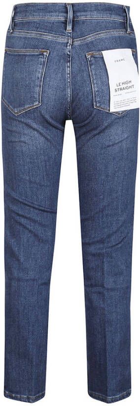 Frame Le High Straight Jeans Blauw Dames