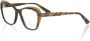 Frankie Morello Cat Eye Bril met Havana Crème Patroon Beige Dames - Thumbnail 2