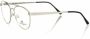 Frankie Morello Zilveren Metalen Aviator Bril Gray Unisex - Thumbnail 2