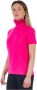 Frankie Morello Hoge Hals Kant Achterkant Bedrukt T-shirt Pink Dames - Thumbnail 2