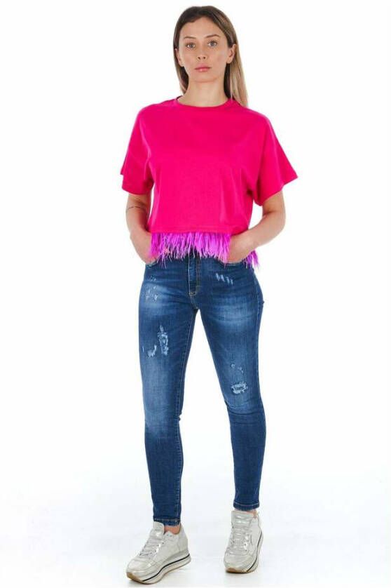 Frankie Morello Slim-fit jeans Blauw Dames