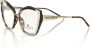 Frankie Morello Chic Butterfly Brilmontuur Bruin Schildpad Ontwerp Multicolor Dames - Thumbnail 2