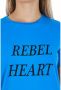 Frankie Morello Bedrukt T-shirt Voor- en Achterkantprint Blue Dames - Thumbnail 2