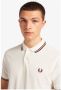 Fred Perry Authentieke slanke fit Twin getipt paal Wit Heren - Thumbnail 2